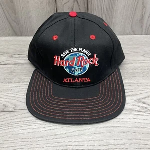 Cappello da baseball nero Hard Rock Cafe ATLANTA logo "STP" CAPPUCCIO snapback - Foto 1 di 10