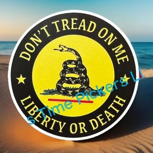 🔥QTY 2 Don't Tread On Me Decal Sticker Laptop Car Stickers Gadsden Flag 2nd Gun - Picture 1 of 6