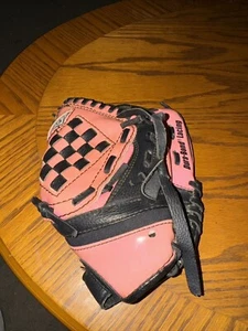 Guante de béisbol izquierdo para niñas Franklin 4619 9" rosa negro #CLO - Imagen 1 de 7