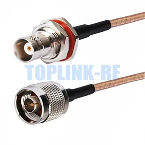 BNC Female Jack Bulkhead to N Male Plug RF Pigtail Coax Cable RG316 for Wireless - Zdjęcie 1 z 4