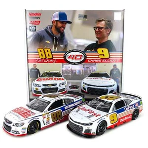 Chase Elliott / Dale Earnhardt Jr Dual Autographed ELITE Darlington Throwback - Picture 1 of 1