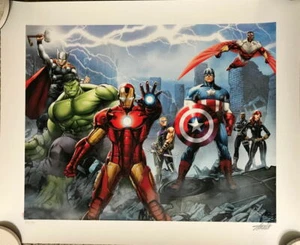 DEFENDERS Marvel Fine Art Giclee Print #24/100 HAND SIGNED by STAN LEE Avengers - Picture 1 of 5