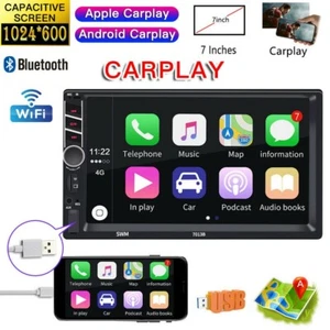 Radio MP5 estéreo con pantalla táctil doble 2Din para automóvil AppleCarPlay Android Carplay BT - Imagen 1 de 12