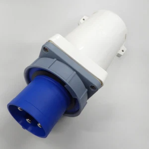 Appliance Inlet Socket 125 Amp 3 Pin 2P+E Single Phase 240V Blue IP67 125A - Picture 1 of 10