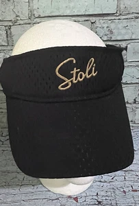 Hat Visor STOLI Vodka Black Adjustble Golf Beach Head Start Promo Gear - Picture 1 of 5