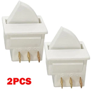 2Pcs 3-Pin Refrigerator Door Light Switch 2 Feet For GE Whirlpool Maytag NEW - Picture 1 of 13