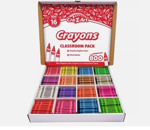 NEW Cra-Z-Art Crayon Classroom Pack Assorted Colors 800/Pack (CZA740041) - Picture 1 of 4