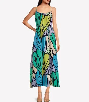 Sam Edelman Dress XL Green Blue Pink Yellow Maxi Boho Resortwear Vacay Cruise NW - Image 1 of 4