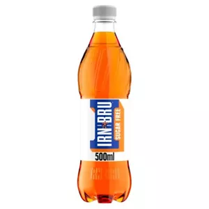 IRN-BRU Original Geschmack ZUCKERFREI Sprudel Erfrischungsgetränk 500 ml Flaschen (24er Pack) - Bild 1 von 1