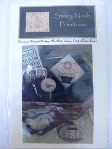 Stacy Nash Primitives Farmhouse Sampler Pattern Pinkeep Pin Disk Scissor Fob - Picture 1 of 8