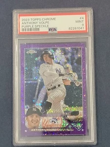 2023 Topps Chrome Anthony Volpe Purple Speckle Refractor 132/299 PSA 9 Yankees - Bild 1 von 3