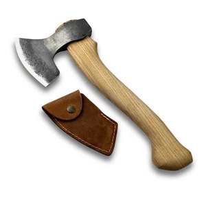 Carving Axe – Hand-Forged 52100 Steel, Ash Handle, Sheath, Ready to Use - Picture 1 of 15