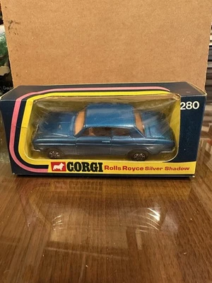 Corgi 1/43 280 Rolls-Royce Silver Shadow Coupe in Metallic Blue VN Mint with Box - Image 1 of 4