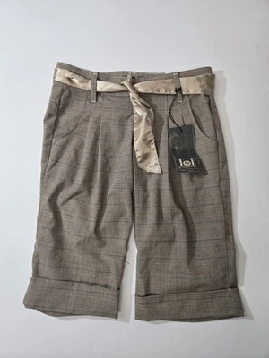 Pantalones/pantalones cortos acampanados a cuadros de tiro bajo vintage Y2K para mujer talla 0 regular nueva etiqueta Foto 1 de 4