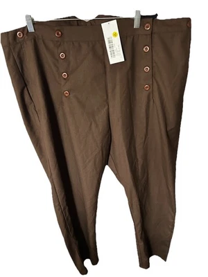 Pantalones de vestir The Pirate para hombre Expresso marrón con cremallera disfraz nuevo con etiquetas talla XXL Foto 1 de 4