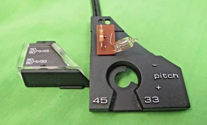 DUAL 1257 TURNTABLE NEON BULB SPEED ADJUST ASSEMBLY WITH WIRE & SPEED MOULDING - Picture 1 of 3