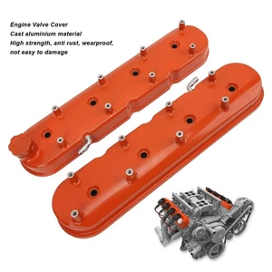 Engine Valve Cover Orange with Coil Mounts For GM LS LS1 LS2 LS3 5.3 6.0 6.2 - Picture 1 of 12