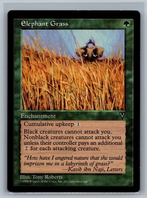 Magic The Gathering Visions Elephant Grass MTG TCG CCG - Image 1 of 2
