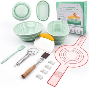 Silicone Banneton Bread Proofing Basket Oval Sourdough Starter Kit Making Tool - Picture 1 of 11