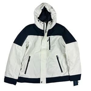 Club Room Mens 3-In-1 Hooded Colorblock Jacket White Navy XL - Picture 1 of 7