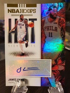 2019-20 Panini NBA Hoops Hot Signatures James Ennis Auto #HS-JEN Autograph