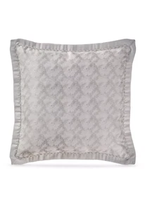 "Lino fino Waterford EURO Sham Sophia nuevo en paquete 26""x26"" color platino" - Imagen 1 de 6