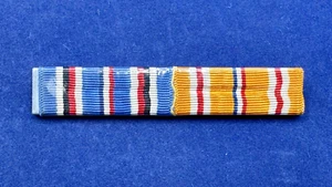 WWII WW2 Era 1/2" Two Piece Ribbon Bar Set (American Camp., Asiatic) TB34 - Picture 1 of 2