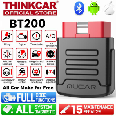 MUCAR BT200 OBD2 Scanner Bluetooth Full Syste...