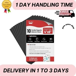 10 selbstklebende Rückseite Magnet Blätter 4 x 6" für Fotos Handwerk flexibel stark - Bild 1 von 1