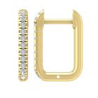 10K Yellow Gold Diamond Hoop Earrings 1/10 cttw, I-J Color, I2-I3 Clarity
