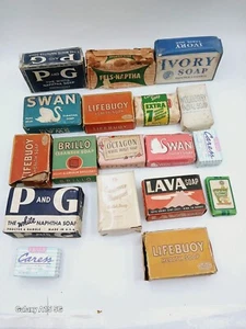 Vintage Mixed Lot Bar Soap Ivory, Lava, P&G, Brilliant, Swan, Octagon, Lifebuoy - Picture 1 of 20
