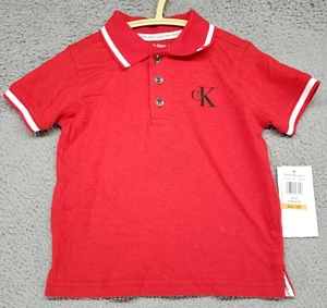 CALVIN KLEIN Boys POLO SHIRT ONLY 24 MONTHS Red NWT - Picture 1 of 18