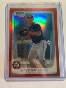 K10,015 - 2011 Bowman Chrome Draft Prospects Orange #BDPP15 Matthew Skole #/25 - Picture 1 of 1