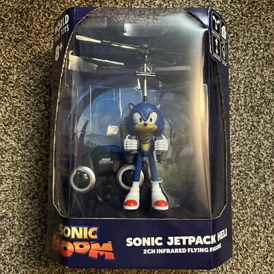 NEW SEALED! Sonic Boom Jetpack Heli Remote Control Flying Figure WorldTech - Image 1 of 4