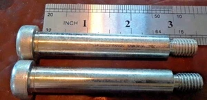 Menge 2 Stahl Steckschlüssel Kopf Schulter (Abisolierer) Schrauben 1/2 x 2 3/4, 3/8 Gewinde - Bild 1 von 3