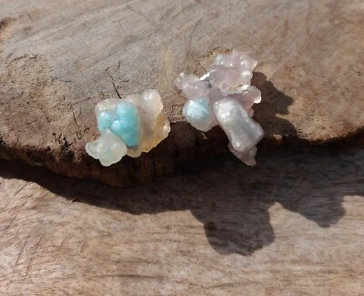 Chrysocolla in Chalcedony Botryoidal, Natural Unique Specimen Minerals, 2 Pics - Image 1 of 4