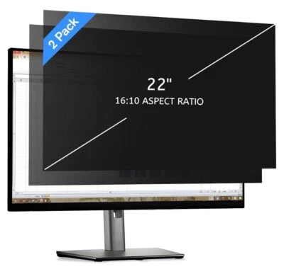 22 Inch Removable Privacy Monitor Screen Filter, 16:10 Widescreen (2 PACK) - Image 1 of 4
