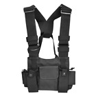 Walkie Talkie Backpack Chest Pocket Universal Bag Case For Two Way Radio BHC
