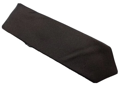 Corbata de seda Gucci marrón liso hecha a mano hecha en Italia Foto 1 de 3