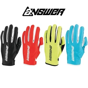 ANSWER YOUTH ASCENT MOTOCROSS MX BIKE GLOVES KIDS mtb  RED BLACK HYPER ASTANA - Picture 1 of 5