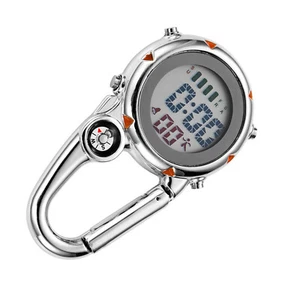 Backpack Clip On Band Carabiner Digital Sports Luminous Watch For Hikers G - Picture 1 of 6