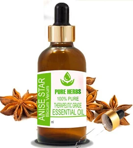 Pure Herbs Anise Star lllicium Verum 100% Pure & Natural Essential Oil - Picture 1 of 50