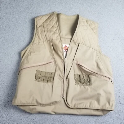 VTG Columbia Hunting Vest Men Large Cotton Quilted Shooting - Image 1 of 4