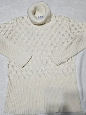 NINE & CO. Suéter Mujer Grande BY NINE WEST 100% Acrílico Pullover Blanco Crochet Foto 1 de 4