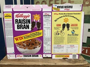 RARO 1982 Kellogg's Pasin Salvado Cereal Sin Usar Caja de Reedición Plana Schwinn/Sea World - Imagen 1 de 4