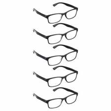 Read Optics Black Reading Glasses 5 Pack Eyeglasses Men & Women Lens 1.0.to 3.5