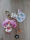 Anhänger Schlüsselanhänger Sailor Chibiusa  NEU rosa mit Artemis