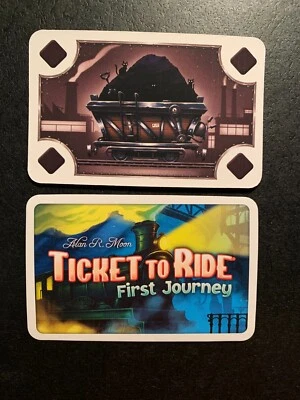 Ticket To Ride First Journey BLACK COAL TRAIN CARD Game Replacement Piece CARD - Image 1 of 2