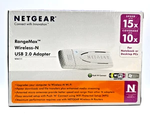 NetGear RangeMax Wireless-N USB 2.0 Adapter, WN111 - Picture 1 of 5