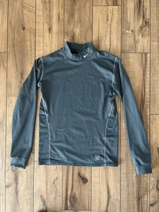 Nike Pro Combat Youth Gray Long Sleeve Mock Neck Compression Shirt XL - Picture 1 of 4